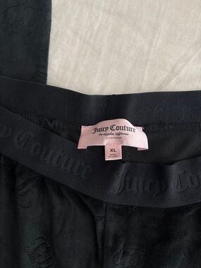 Juicy Couture Black Velour Lounge Pants/ PJ pants